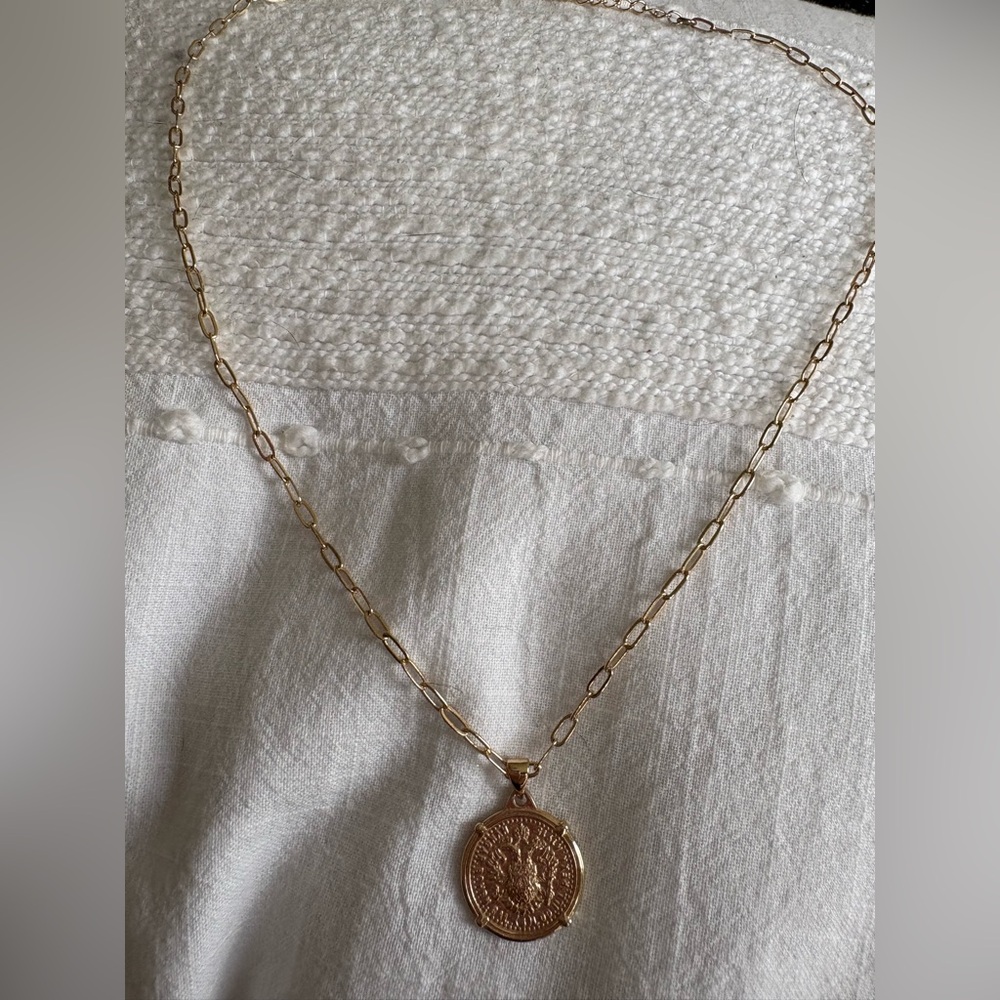Gold Coin Pendant Necklace - Women Jewelry